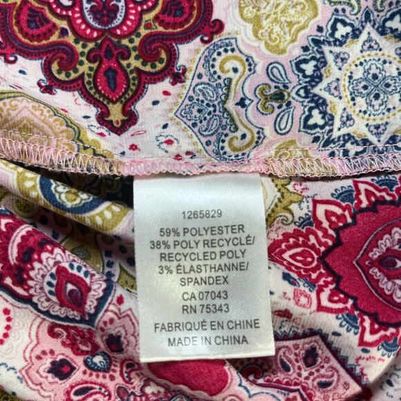 Cupcakes And Cashmere Blouse Womens Large‎ Pink Medallion Print Button Front Art - Picture 6 of 9